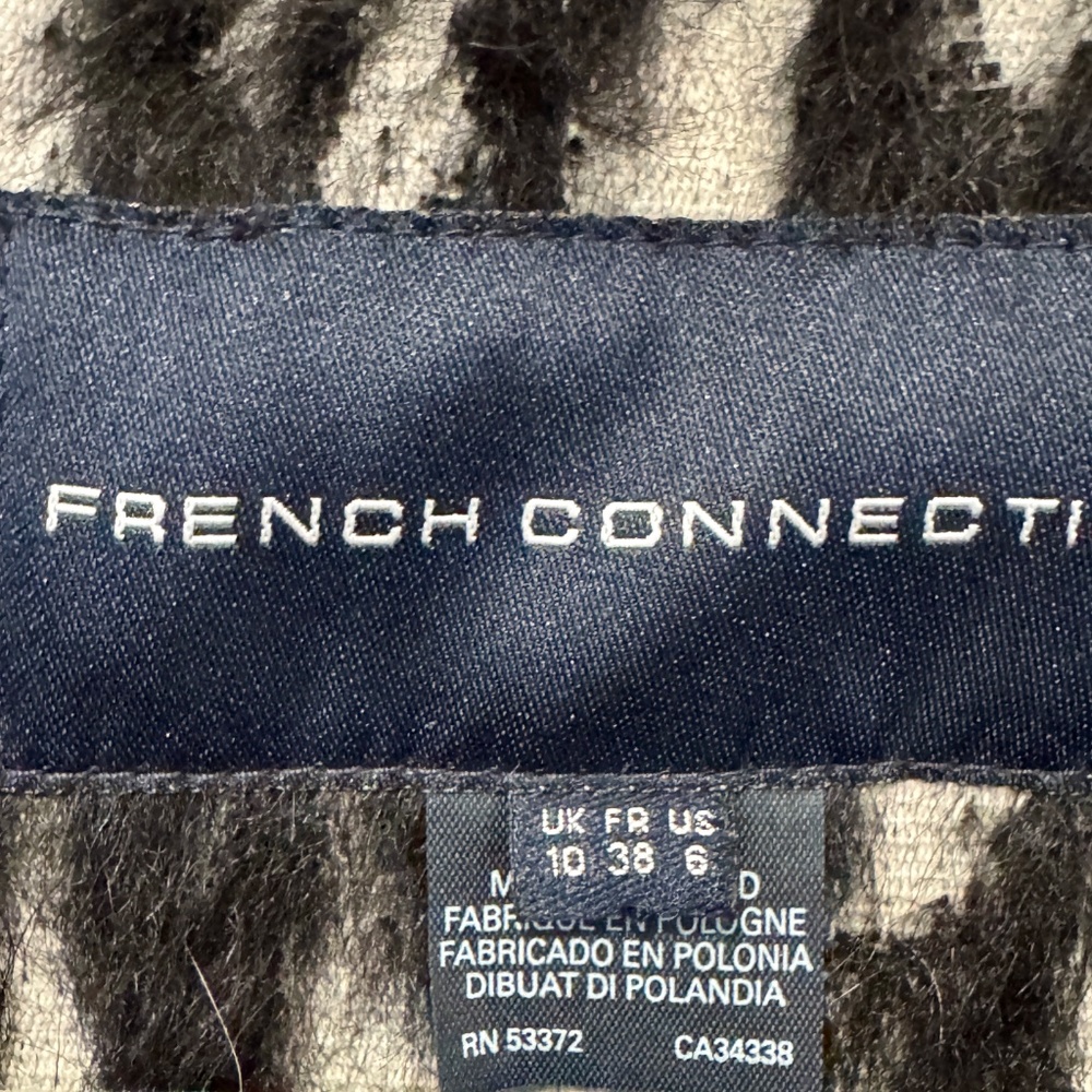 French Connection Faux Fur Crop Zip Up Jacket, Women's Size U.S. 6 - Picture 3 of 11